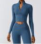 Long Sleeve Yoga Wear Coat with Zipper